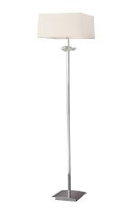 Akira Floor Lamp 3 Light E27, Polished Chrome With Ccrain Shade