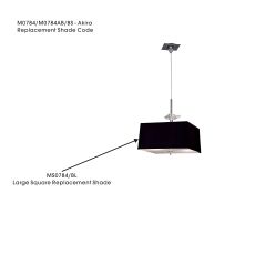 Akira Pendant Large Square With Shade Black, Suitable For M0784/0784AB