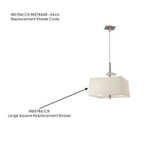 Akira Pendant Large Square Shade Ccrain, Suitable For M0784/0784AB