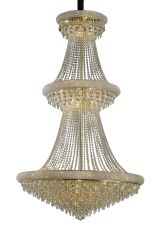 Alexandra Pendant 3 Tier 37 Light E14 Gold/Crystal (Pallet Shipment Only), (ITEM REQUIRES CONSTRUCTION/CONNECTION) Item Weight: 83.6kg