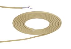 Prema 25m Roll Beige Braided 2 Core 0.75mm Cable VDE Approved