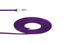 Prema 25m Roll Purple Braided 2 Core 0.75mm Cable VDE Approved