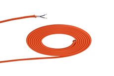 Prema 25m Roll Orange Braided 2 Core 0.75mm Cable VDE Approved