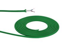 Prema 25m Roll Bottle Green Braided 2 Core 0.75mm Cable VDE Approved