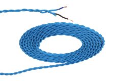 Prema 25m Roll Blue Braided Twisted 2 Core 0.75mm Cable VDE Approved
