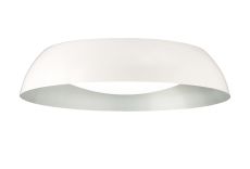 Argenta Flush Ceiling Large, 5 Light E27 Max 20w, 60cm, Matt White/Silver/White Acrylic, 2yrs Warranty