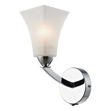 DAR ARL0750 Arlington Single Wall Light Polished Chrome/Opal Glass Finish Switched