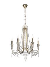 Armand Pendant 6 Light E14 French Gold/Crystal