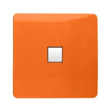 Trendi, Artistic Modern 1 Gang RJ11 Telephone Orange Finish, BRITISH MADE, (35mm Back Box Required), 5yrs Warranty