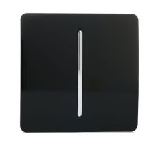 Trendi, Artistic Modern 1 Gang Doorbell Gloss Black Finish, BRITISH MADE, (25mm Back Box Required), 5yrs Warranty