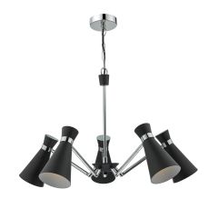 Ashworth 5lt Pendant Black/Polished Chrome Finish