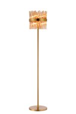 Asner 8 Light G9, Floor Lamp, Brass / Amber