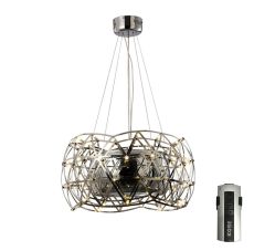 Atria Pendant 4 Light E27 With LEDs And Remote Control Stainless Steel