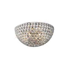 Ava Circular Wall Lamp 2 Light G9 Polished Chrome/Crystal