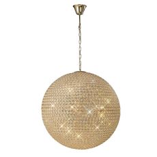 Ava Pendant 12 Light G9 French Gold/Crystal Item Weight: 25.5kg