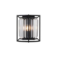 Avano Wall Lamp, 2 x E14, Satin Black / Clear