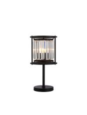 Avano Table Lamp, 1 x E27, Satin Black / Clear