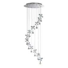 Aviva Pendant 12 Light 4000K LED Polished Chrome/Crystal