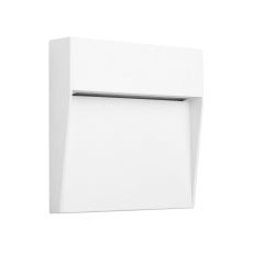 Baker Wall Lamp Small Square, 3W LED, 3000K, 150lm, IP54, Sand White, 3yrs Warranty