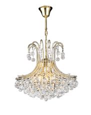 Bask Pendant Round 6 Light E14 French Gold/Crystal Item Weight: 18.5kg