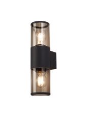 Bizet Wall Lamp 2 x E27, IP54, Anthracite/Smoked, 2yrs Warranty