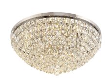 Brisa Flush Ceiling, 15 Light E14, Polished Chrome/Crystal Item Weight: 35.4kg