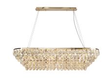 Brisa Linear Pendant, 14 Light E14, French Gold/Crystal Item Weight: 26.3kg