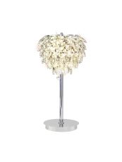 Brisa Table Lamp, 2 Light E14, Polished Chrome/Crystal
