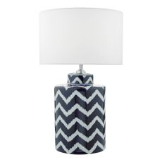 Caelan 1 Light E27 Blue With White Table Lamp With Inline Switch (Base Only)