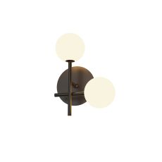 Cellar Right Wall Lamp 2 Light, Replaceable 5W LEDs, 3000K, Black