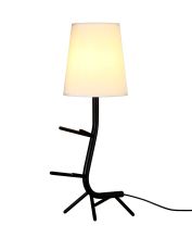Centipede Table Lamp With Shade, 1 x E27, Black / White