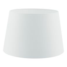 Cezanne E27 White Faux Silk Tapered 45cm Drum Shade (Shade Only)
