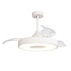 Coin Air 60W LED Dimmable Ceiling Light With Built-In 30W DC Reversible Fan, Remote & APP Control, White, 3300lm, 5yrs Warranty