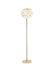 Coniston Floor Lamp, 3 Light E14, French Gold/Crystal