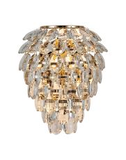 Brisa IP Wall Lamp, 4 Light G9, IP44, French Gold/Crystal