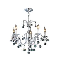 Coakon Ceiling 5 Light E14 Polished Chrome/Crystal