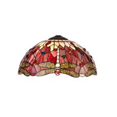Crown Tiffany 40cm Shade Only Suitable For Pendant/Ceiling/Table Lamp, Purple/Pink/Crystal