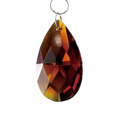 Crystal Pendalogue Amber 38mm, No Ring Or Pin Included