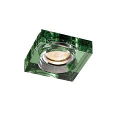 Crystal Bubble Downlight Square Rim Only Green, IL30800 REQUIRED TO COMPLETE THE ITEM, Cut Out: 62mm