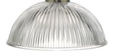 Dara Spare 22cm Clear Ribbed Glass Shade For DAR0375 / DAR0775 (Shade Only)