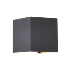 Davos Square Wall Lamp, 2 x 6W LED, 4000K, 1100lm, IP54, Anthracite, 3yrs Warranty