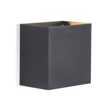 Davos XL Square Wall Lamp, 2x10W LED, 3000K, 1830lm, IP65, Anthracite, 3yrs Warranty