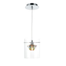Decade 1 Light G9 Polished Chrome Adjustable Pendant With Clear Glass Outer Shade