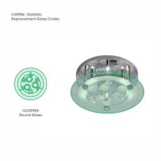 Destello 40cm Round With Crystal Replacement Glass For IL30984