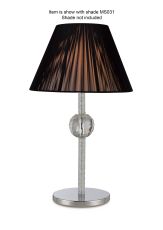 Ekinsale Table Lamp WITHOUT SHADE 1 Light E27 Polished Chrome/Crystal