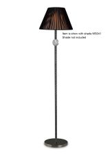 Ekinsale Floor Lamp Without Shade 1 Light E27 Black Chrome/Crystal