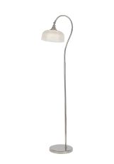 Elisha Floor Lamp 1 Light E27 Polished Nickel/Prismatic Glass