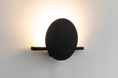 Eris 1 Light Wall Lamp, 8W LED, 3000K, 640lm, Black, 3yrs Warranty