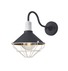 Eyan Wall Lamp, 1 Light E27, IP65, Anthracite/Matt White, 2yrs Warranty