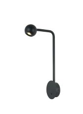 Eyes Wall Lamp Switched, 6W LED, 3000K, 390lm, Sand Black, 3yrs Warranty